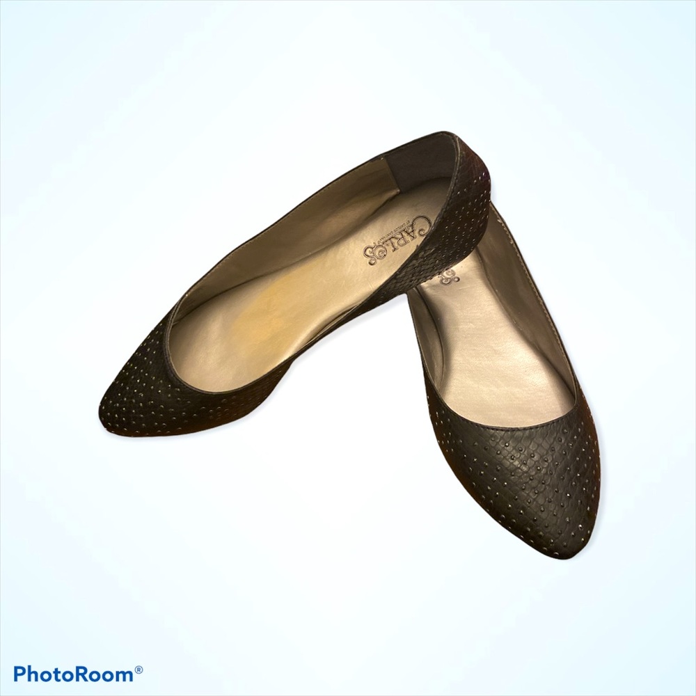 Carlos Santana, black dress shoes 5.5M